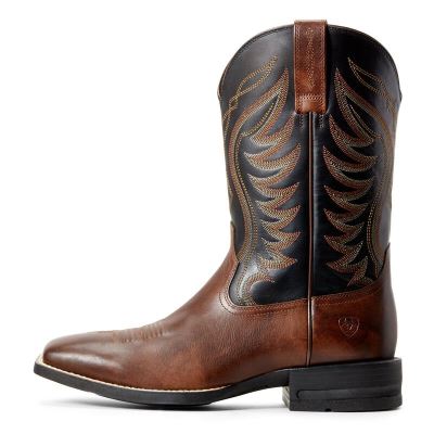 Ariat Amos Kırmızı Kahverengi / Siyah Western Csizma Erkek (31546-523)